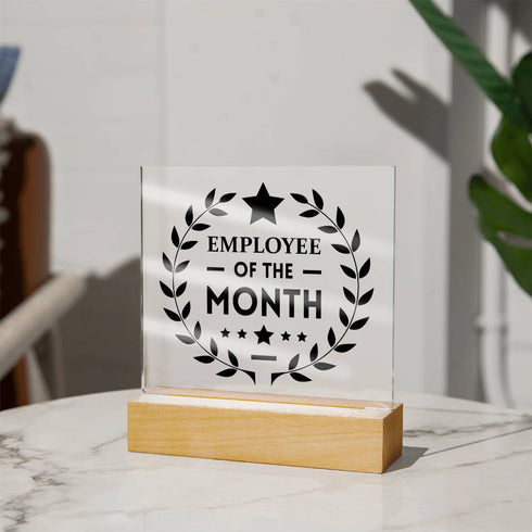 Employé du mois - Plaque LED carrée