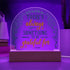 Gratitude - Plaque LED en forme de dôme