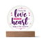 Plaque ronde LED « Love Note »