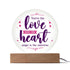 Plaque ronde LED « Love Note »