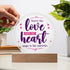 Plaque ronde LED « Love Note »