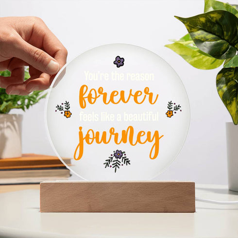 Un beau voyage - Plaque circulaire LED