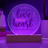 Plaque ronde LED « Love Note »