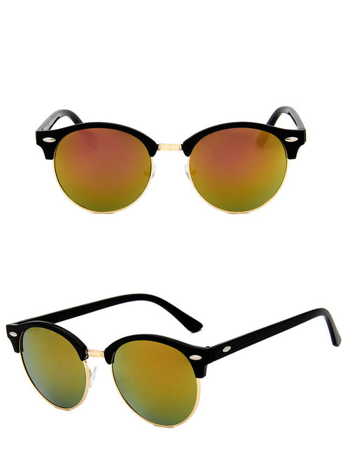 Lunettes de soleil rétro cloutées de riz