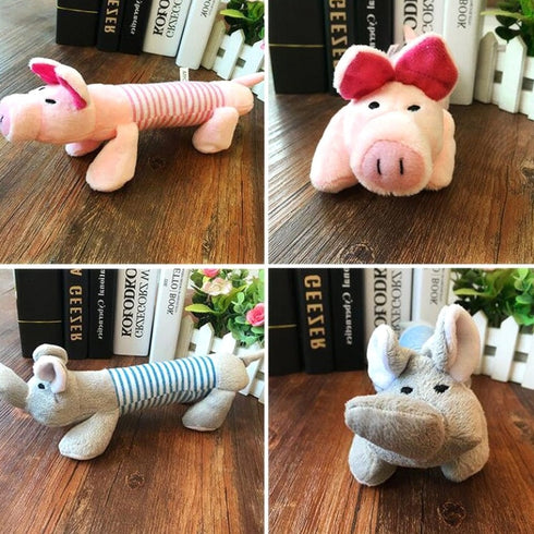 Jouets à mâcher en peluche qui couinent