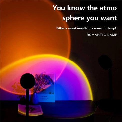 Projection lumineuse du coucher de soleil