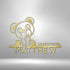 Monogramme Teddy - Plaque en acier