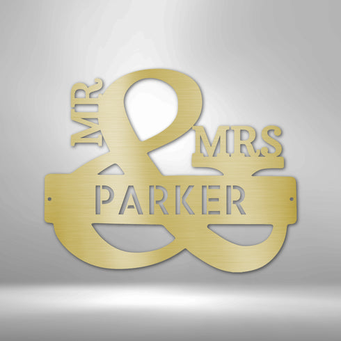 Monogramme de couple - Plaque en acier