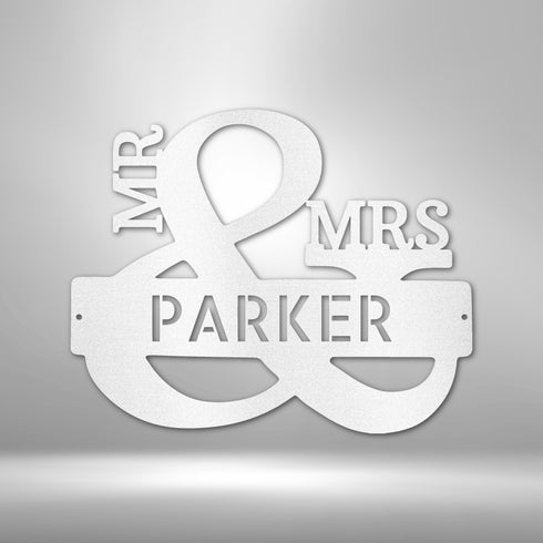 Monogramme de couple - Plaque en acier