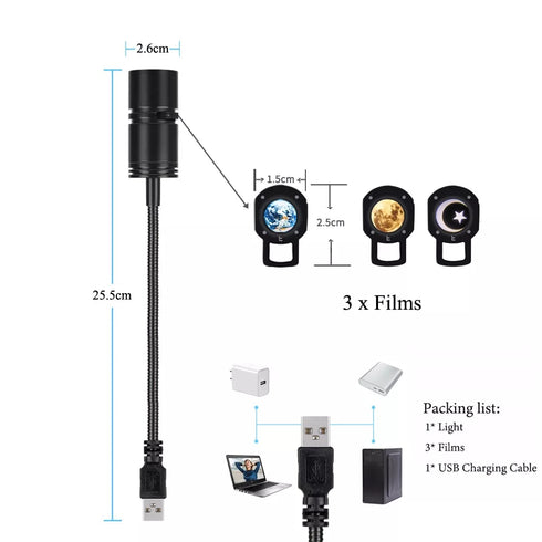 Lampe de projection Terre-Lune