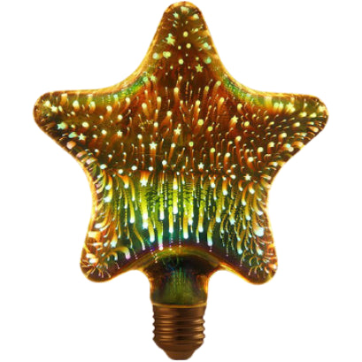 Ampoule lumineuse LED 3D colorée effet feux d'artifice