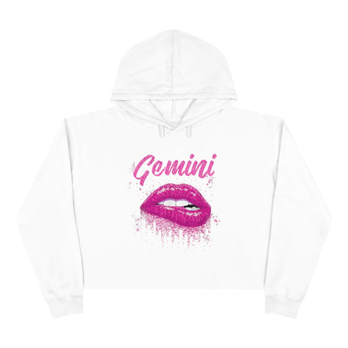 Sweat à capuche court Gemini Glitter Lips