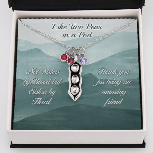 Thank you for being an amazing friend - peas in a pod necklace