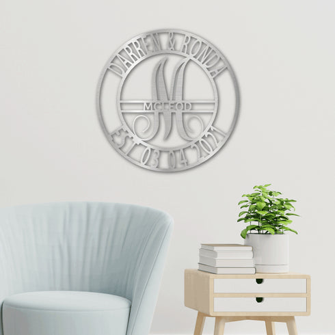 Personalized Elaborate Name Circle Wall Art