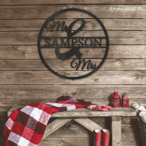 Décoration murale personnalisée Monsieur et Madame