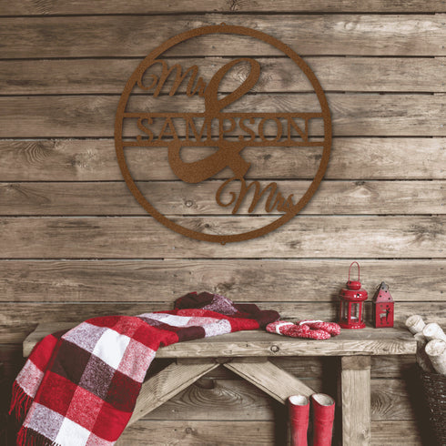 Décoration murale personnalisée Monsieur et Madame