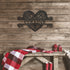 Décoration murale personnalisée en forme de cœur avec nom