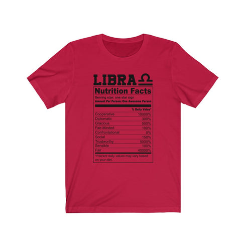 T-shirt avec informations nutritionnelles Libra
