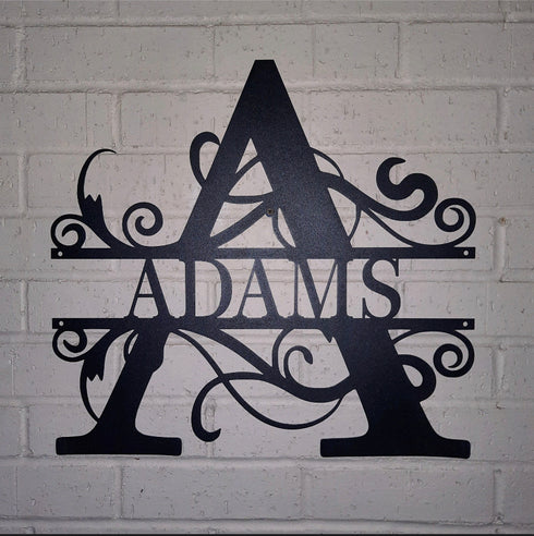 Décoration murale personnalisée en lettres divisées